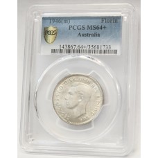 AUSTRALIA 1946 . FLORIN . PCGS SLABBED